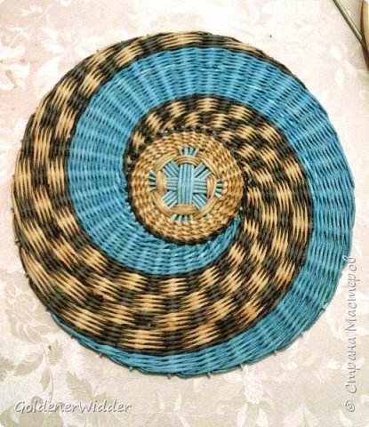 Мастер-класс Плетение Панно 40 см Спиральное плетение Бумага газетная Трубочки бумажные фото 1