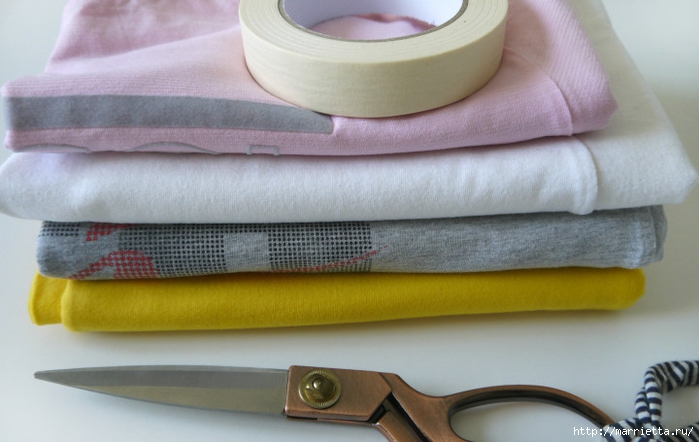 Вязание пряжей из футболок. Как нарезать пряжу (16) (700x442, 195Kb)