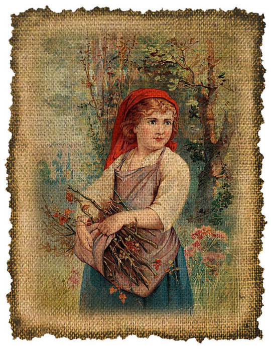 ВИНТАЖНЫЕ ДЕВУШКИ НА МЕШКОВИНЕ художество