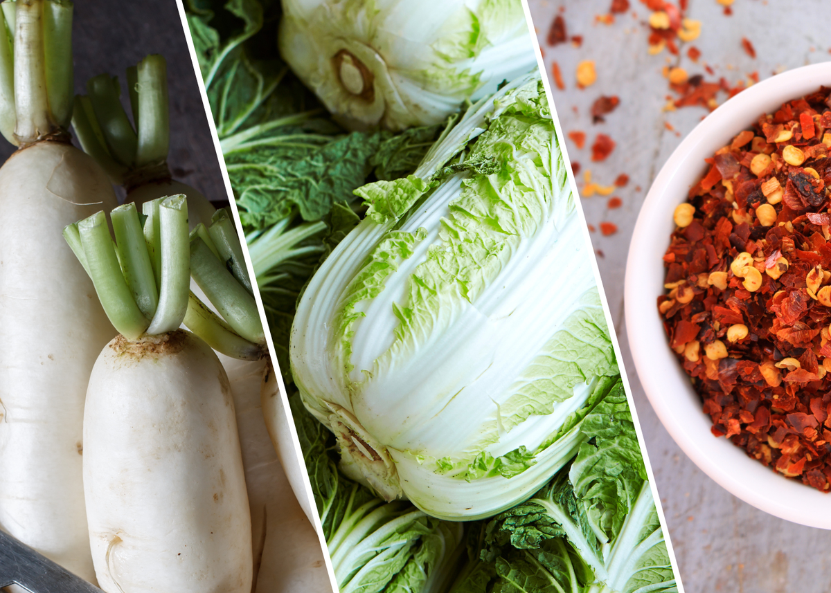 Кимчхи с дайконом: простой рецепт традиционной корейской кухни кимчхи, капусту, можно, перец, Подготовьте, Сложите, капуста, хорошо, перемешайте, полотенцем, нарежьте, редис, холодной, кочан, рыбный, и устричный, более, чтобы, небольшими, обсушите