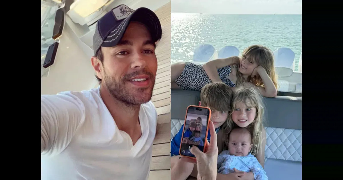 Семейный портрет: Энрике Иглесиас показал всех детей от Анны Курниковой