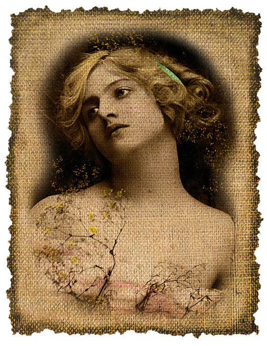 ВИНТАЖНЫЕ ДЕВУШКИ НА МЕШКОВИНЕ художество