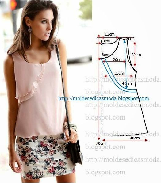 BLUSA Facil DE FAZER - 22 ~ Moldes Moda POR Medida