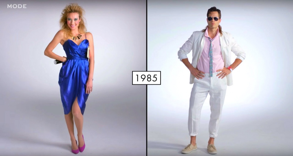 Как стремительно менялась мода последних 100 лет в двух минутах