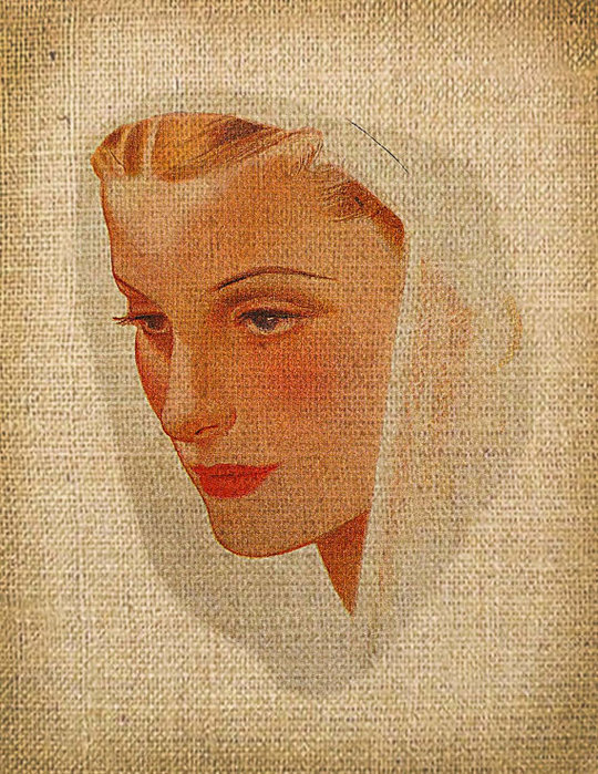 ВИНТАЖНЫЕ ДЕВУШКИ НА МЕШКОВИНЕ художество