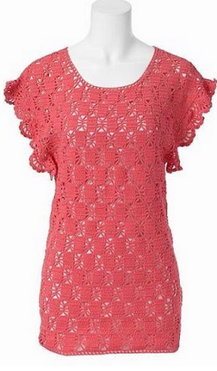 Вязание ажурной туники