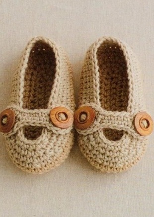 Туфельки-пинетки крючком