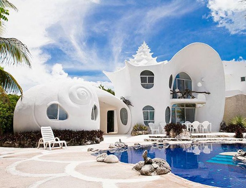 5. Дом-ракушка (Seashell House) в Мексике. в мире, дом