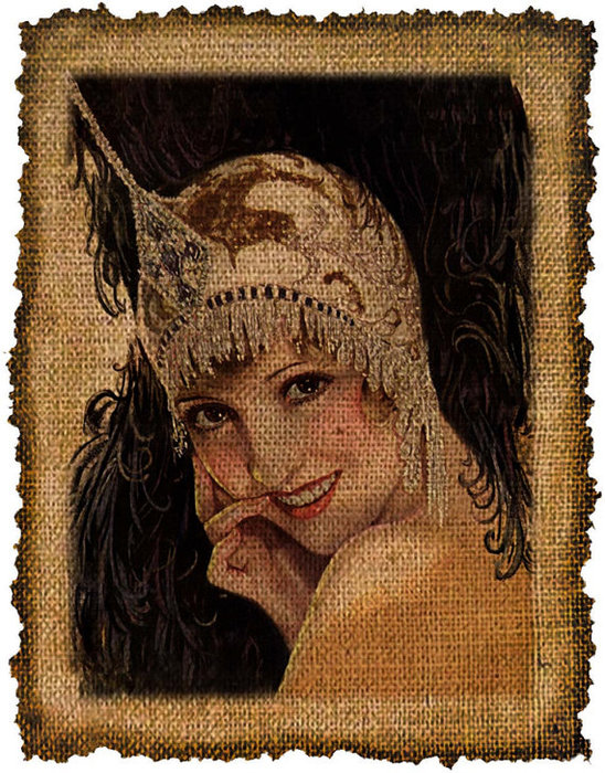 ВИНТАЖНЫЕ ДЕВУШКИ НА МЕШКОВИНЕ художество