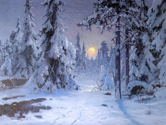 1920_Зимний лес в лунном свете (Winter forest in the moonlight)_98 х 128.5_х.,м._Частное собрание (730x600, 246Kb)