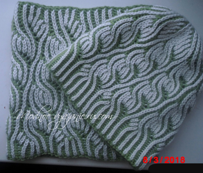 Чудесная шапочка в технике бриош - Brioche Stitch -вяжется спицами просто, быстро, смотрится очень интересно! очень умелые ручки