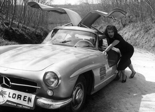 Роскошная Софи Лорен и ее Mercedes-Benz