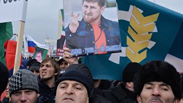 Митинг в поддержку Рамзана Кадырова в Грозном