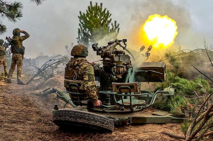 Армия России уничтожает позиции ВСУ в районе Мирнограда. Обложка © ТАСС / Алексей Коновалов