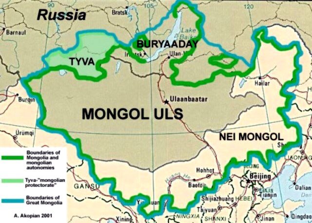 Субъект монголии. Великая Монголия. Карта Монголии с Тывой. Граница Бурятии с Монголией на карте. Карта Бурятии и Монголии.