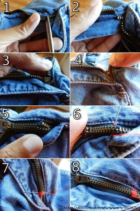 Как починить замок в джинсах. Самый простой способ очумелые ручки
