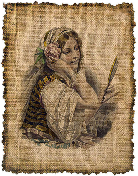 ВИНТАЖНЫЕ ДЕВУШКИ НА МЕШКОВИНЕ художество