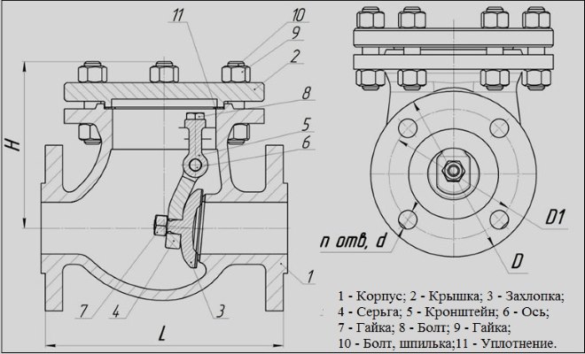 Клапана фланцевого с21150 015 12 чертеж деталей