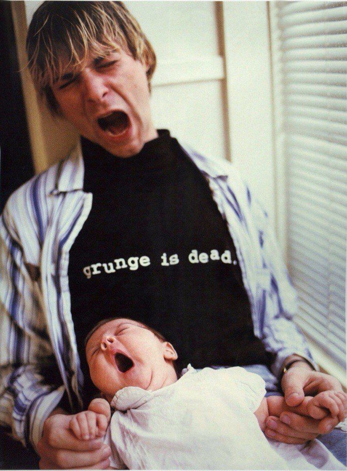 Курт Кобейн со своей дочерью, сентябрь 1992 года история, картинки, фото