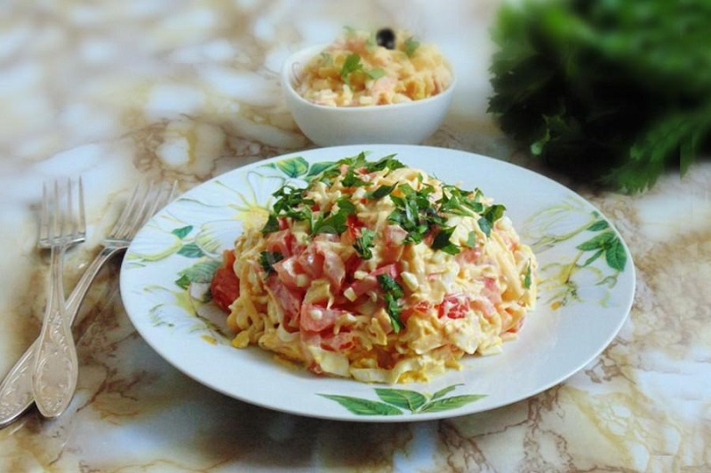 Рецепты салатов с помидорами кулинария,рецепты,салаты