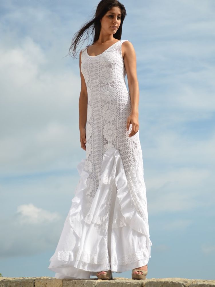 Белое бохо: шикарная одежда для королевы летнего пляжа
