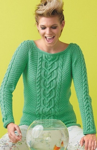 Узор для пуловера спицами