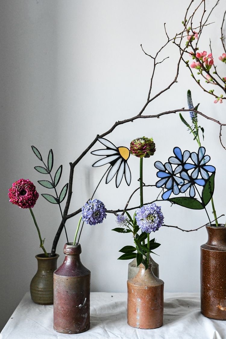 Стеклянные цветы декор,идеи и вдохновение