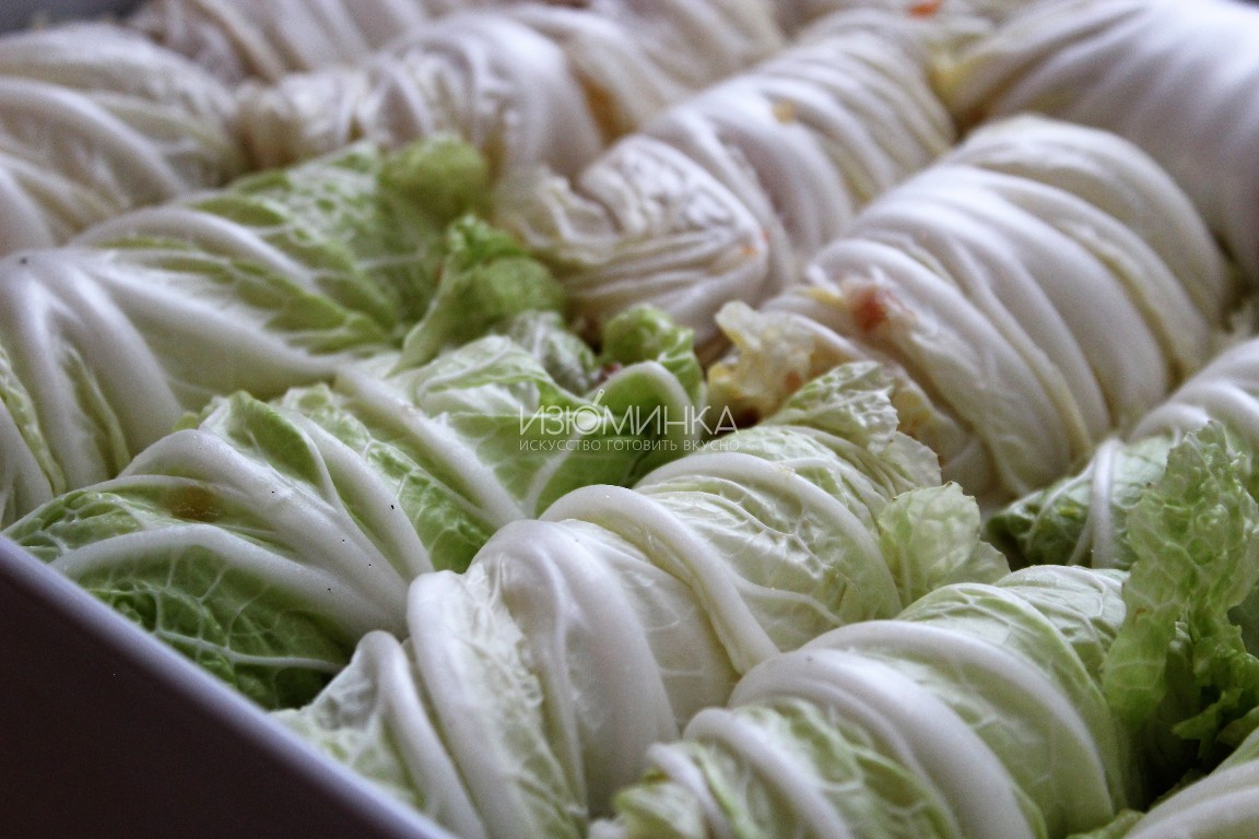 Голубцы из пекинской капусты в духовке блюда из фарша,овощные блюда