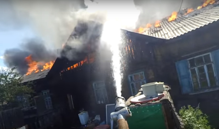 Экшен-видео от пожарного из Читы