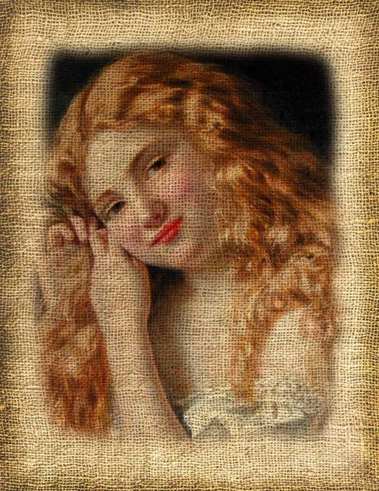 ВИНТАЖНЫЕ ДЕВУШКИ НА МЕШКОВИНЕ художество