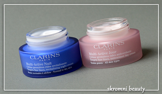 Дневной и ночной кремы для лица Clarins Multi-Active