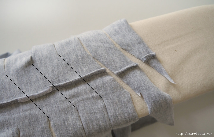 Вязание пряжей из футболок. Как нарезать пряжу (12) (700x447, 204Kb)