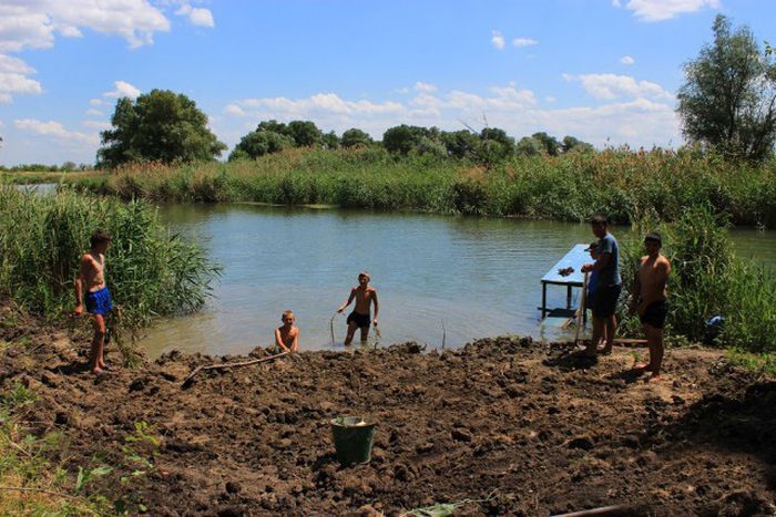 Делаем пляж на речке своими руками пляж, своими руками