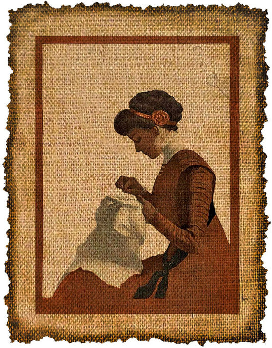 ВИНТАЖНЫЕ ДЕВУШКИ НА МЕШКОВИНЕ художество