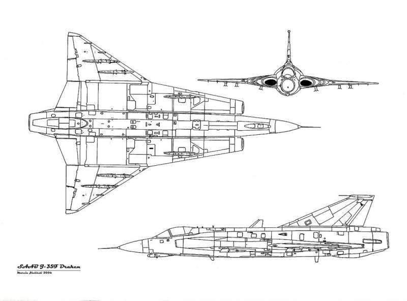 Шведский дракон. SAAB 35 Draken ввс