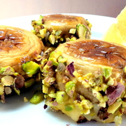 Шампиньоны фаршированные  ПО- КОРОЛЕВСКИ!  с цыпленком и рисом  Мистраль !