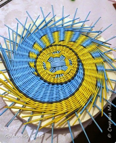 Мастер-класс Плетение Панно 40 см Спиральное плетение Бумага газетная Трубочки бумажные фото 42