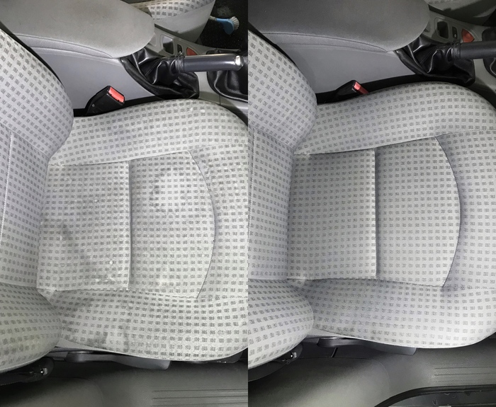 Что может сделать человек, не умеющий делать химчистку, с Renault Laguna авто и мото,автоновости,хичистка авто