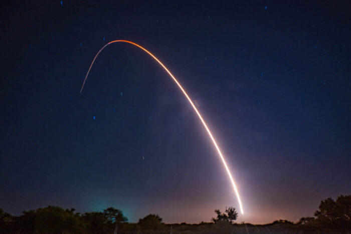 Испытание баллистической ракета «Минитмен III» в мае 2025 года