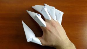 Бумажные когти своими руками