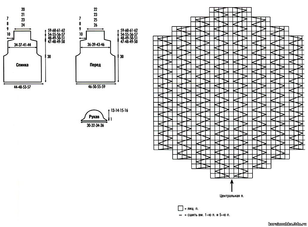 Элегантный пуловер с защипами