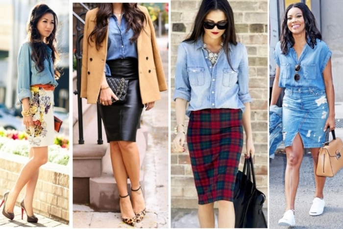 Джинсовые рубашки в гардеробе женщин, которым слегка за... \ Фото: stylishlady.ru. Джинсовые рубашки в гардеробе женщин, которым слегка за... \ Фото: stylishlady.ru.