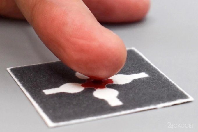 Разработаны бумажные датчики для забора крови, пота и воды