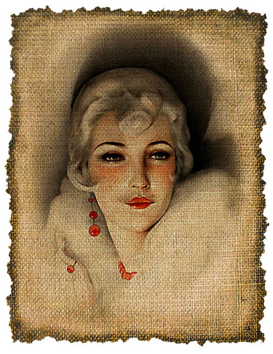 ВИНТАЖНЫЕ ДЕВУШКИ НА МЕШКОВИНЕ художество