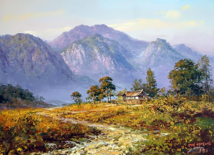 пейзажи художник Hong Cheolung - 07
