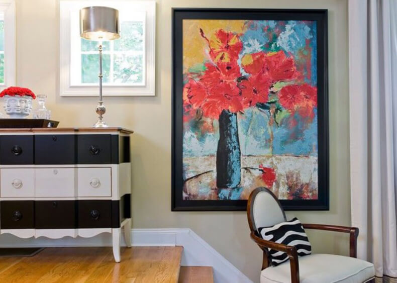 Основные правила подбора картин в интерьер комнаты