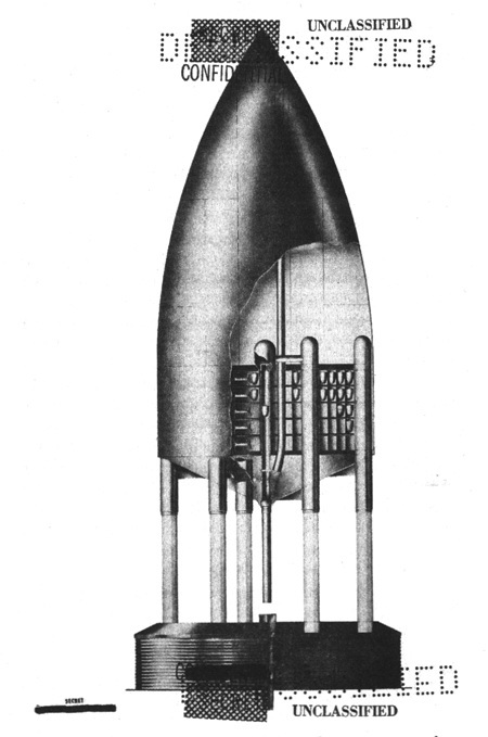 ​Прототип взрыволёта «Orion», версия 1961 года. Архивная иллюстрация из книги Джорджа Дайсона «Project Orion. The True Story of the Atomic Spaceship» (2002) - Взрыволётный «Орион» | Warspot.ru