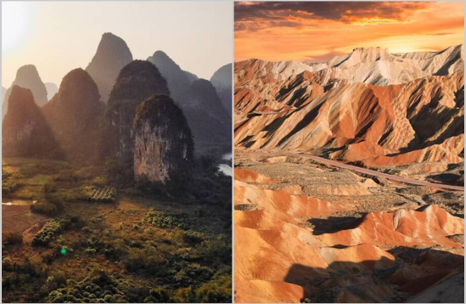 ​14 великолепных фото о том, насколько различается природа Китая