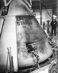 Аполлон-1 после пожара (фото: NASA)