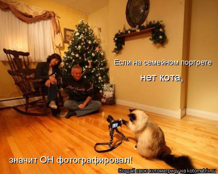 Котоматрица: Если на семейном портрете нет кота, значит ОН фотографировал!